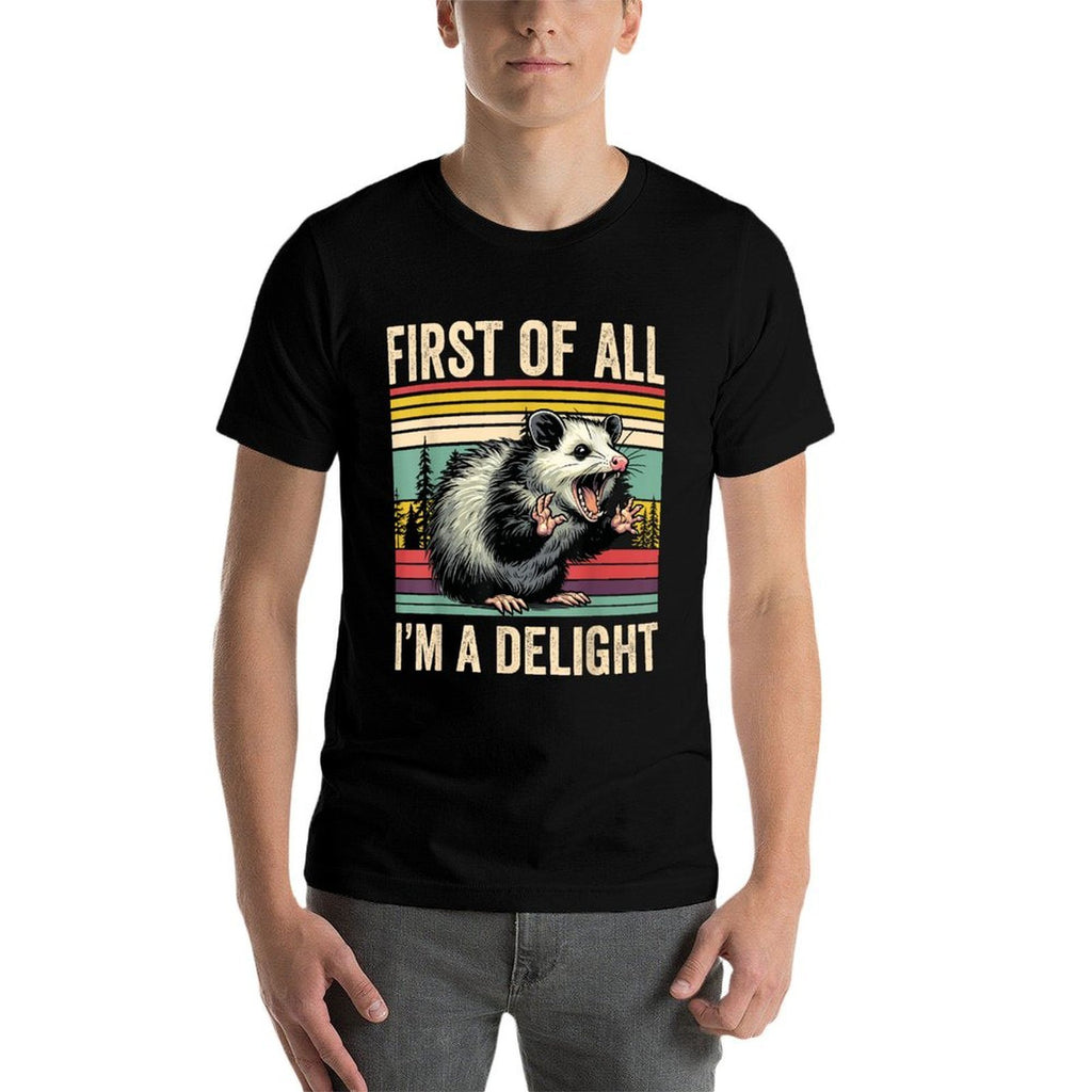 Opossum First Of All Im A Delight Possum Gifts For Men Women  Heathered Texture T-Shirt