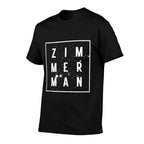ZIMMERMAN Last Name ZIMMERMAN Name Tag Personalized  Rolled Sleeves T-Shirt