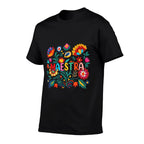 Maestra Flowers Spanish Teacher Cinco De Mayo Funny  Polyester Blend T-Shirt