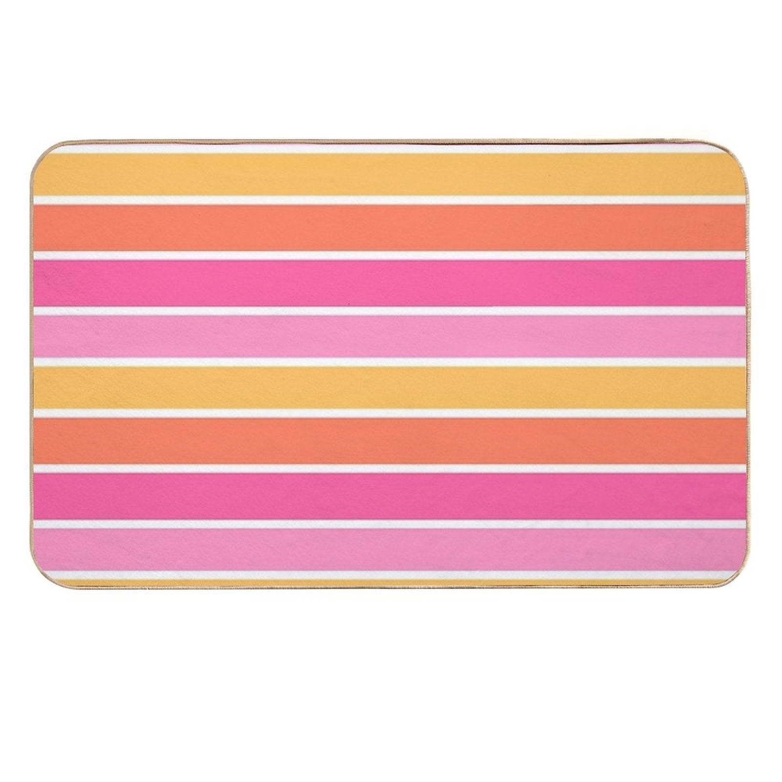 Fruit Salad Stripes - Horizontal  Non-Slip Bath Mat