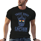 Yacht Rock Captain Pontoon Boat Party Sailor Boating  Slim-fit Cut T-Shirt