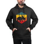 Retro Triceratops Twilight Funny Dinosaur Dino Saurus Pilling-Resistant Hoodie