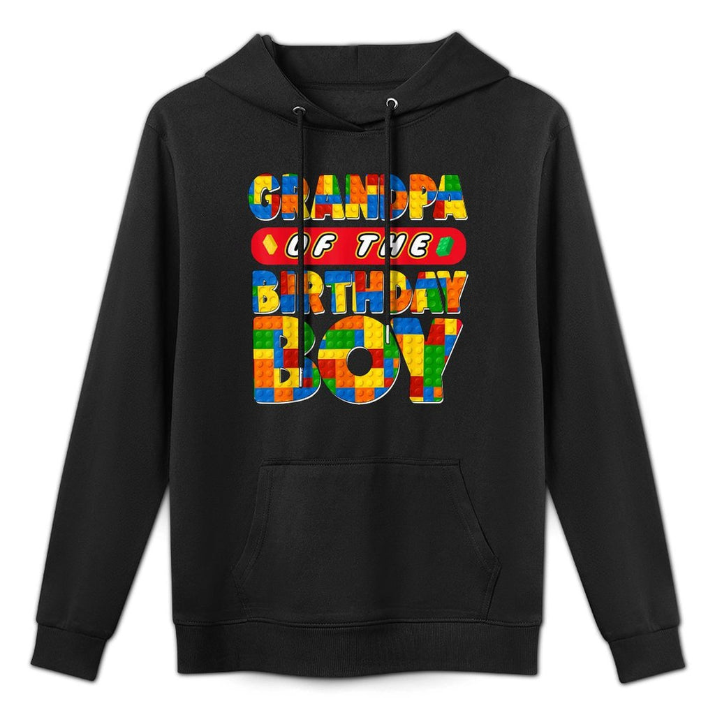 Grandpa Birthday Boy Building Bricks Family Party Decor Unisex Design Hoodie