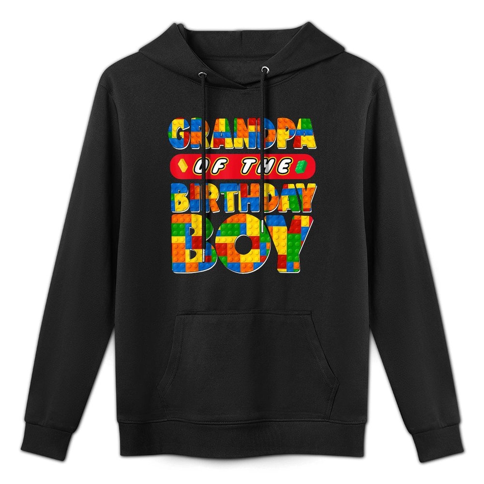 Grandpa Birthday Boy Building Bricks Family Party Decor Unisex Design Hoodie
