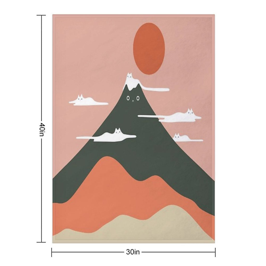 Cat Landscape 72A Durable Throw Blanket