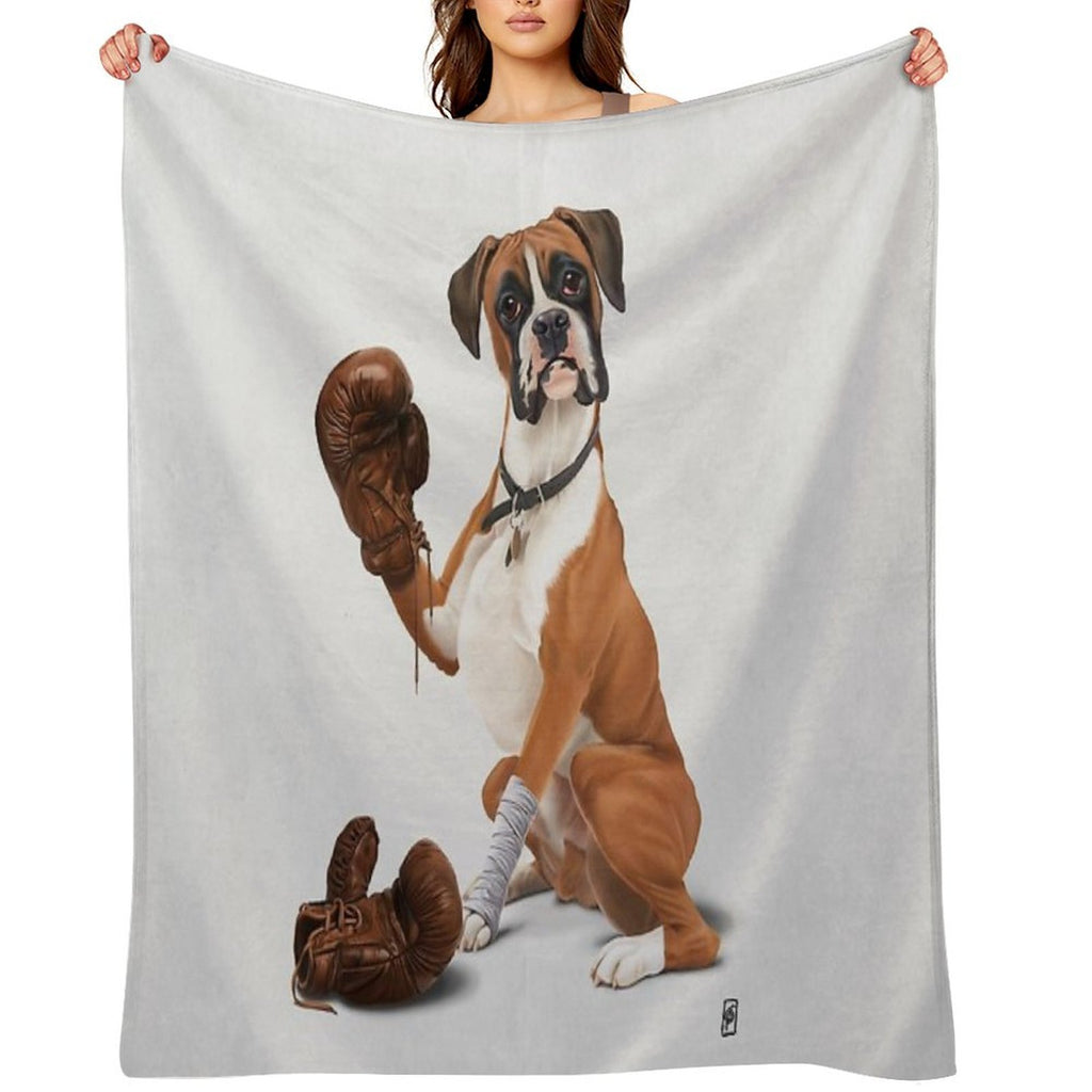 The Boxer (Wordless) Easy Care Throw Blanket