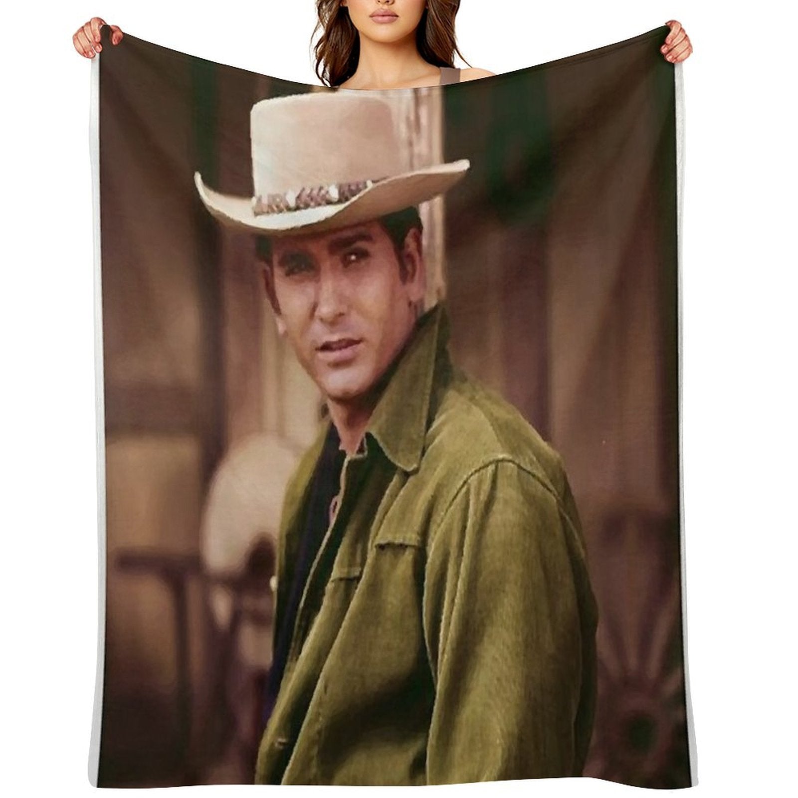 VINTAGE Joe Bonanza Plush Throw Blanket