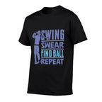Swing, Swear, Find - Golf Cart Golfer Costume - Mens Golfing  Oversized Silhouette T-Shirt