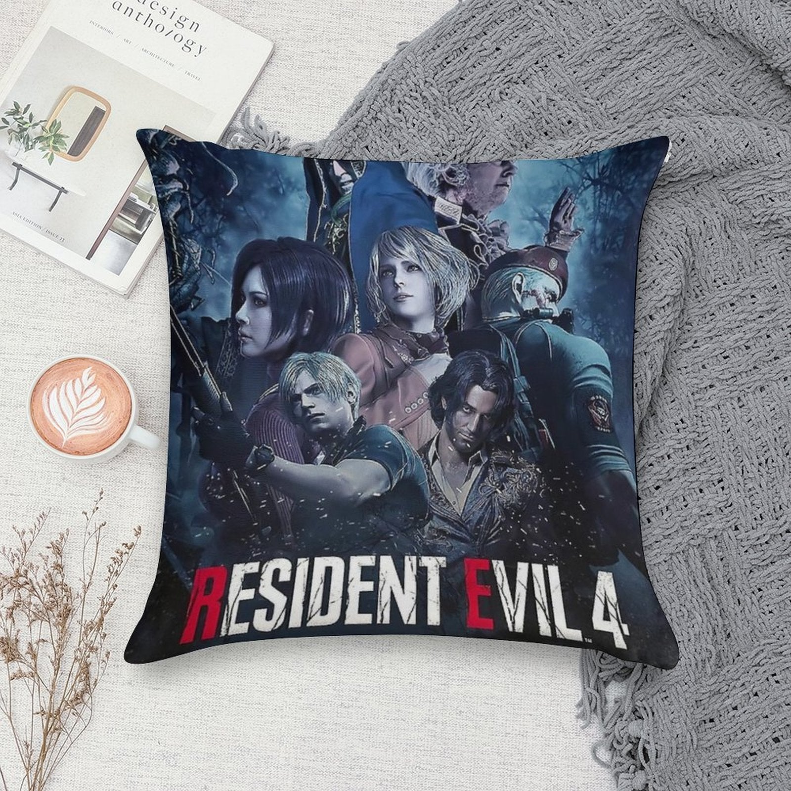 Resident Evil 4 Remake, Re4, Resident Evil 4 Soft High-Density Material Throw Pillow