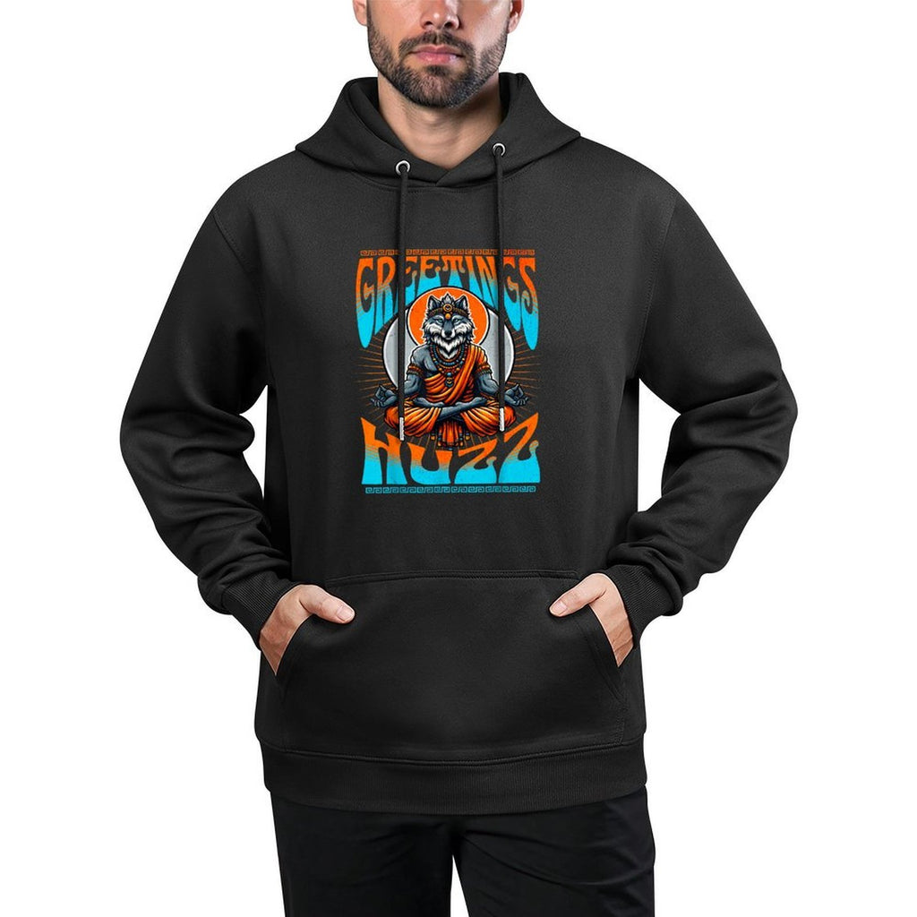Greetings Huzz Ironic Sigma Werewolf Brainrot Meme Unisex Design Hoodie
