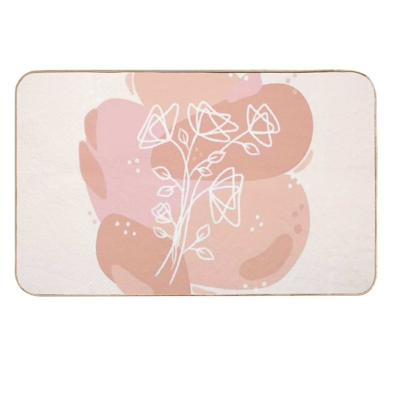 Bloom Line Art  Absorbent Bath Mat
