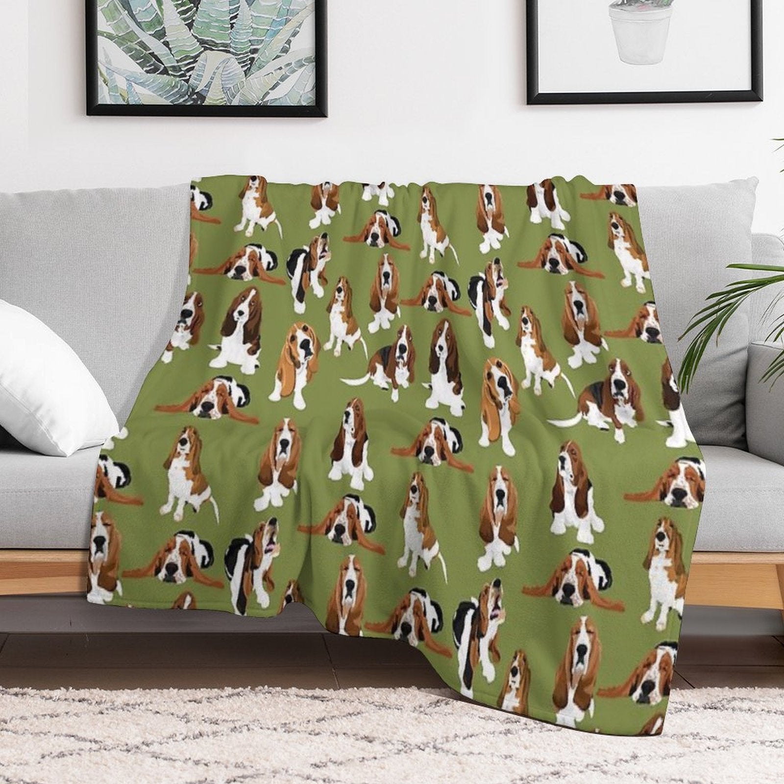 Basset Hound Eco-conscious Throw Blanket