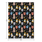 Cats Cats Wrinkle-free Throw Blanket