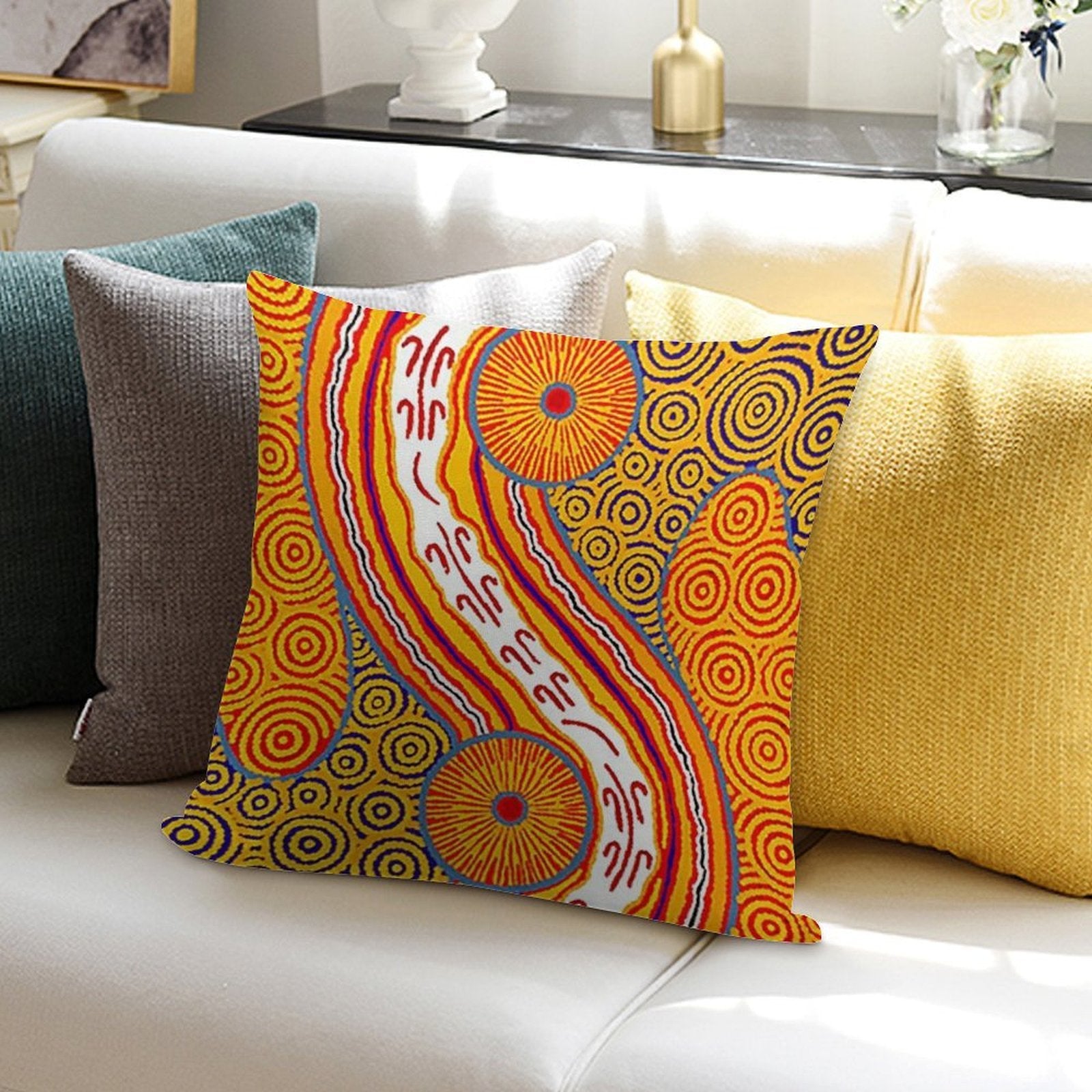 Australian Aboriginal Art Soft Home Decor Throw Pillow