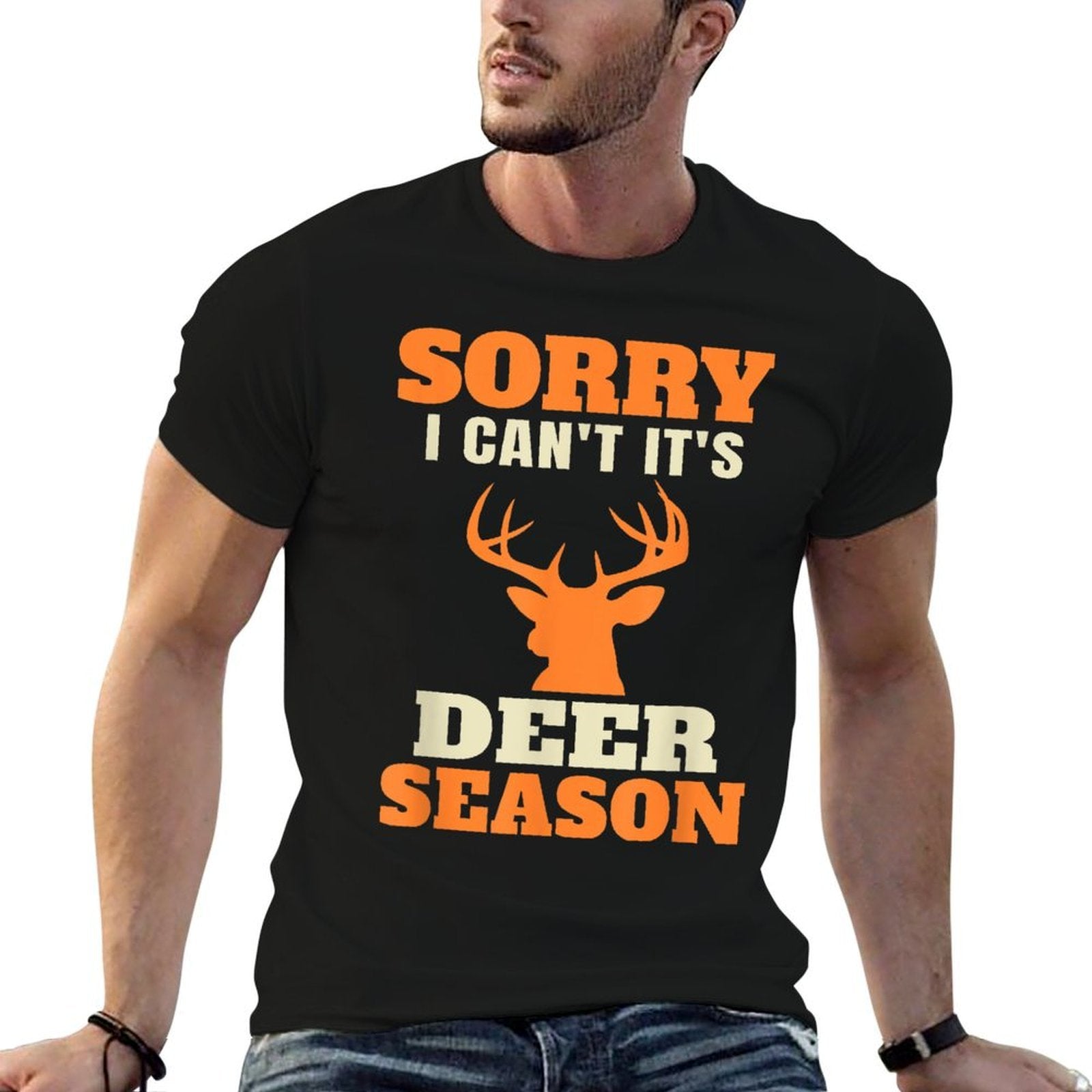 Funny Deer Hunting Saying Joke  Tagless Design T-Shirt