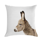 Donkey Print, Nursery, Animal, Kids Room, Modern Art, Wall Decor Soft Ultra-Soft Texture Throw Pillow