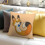Orange Pipefox - Pip Soft Anti-Pilling Throw Pillow