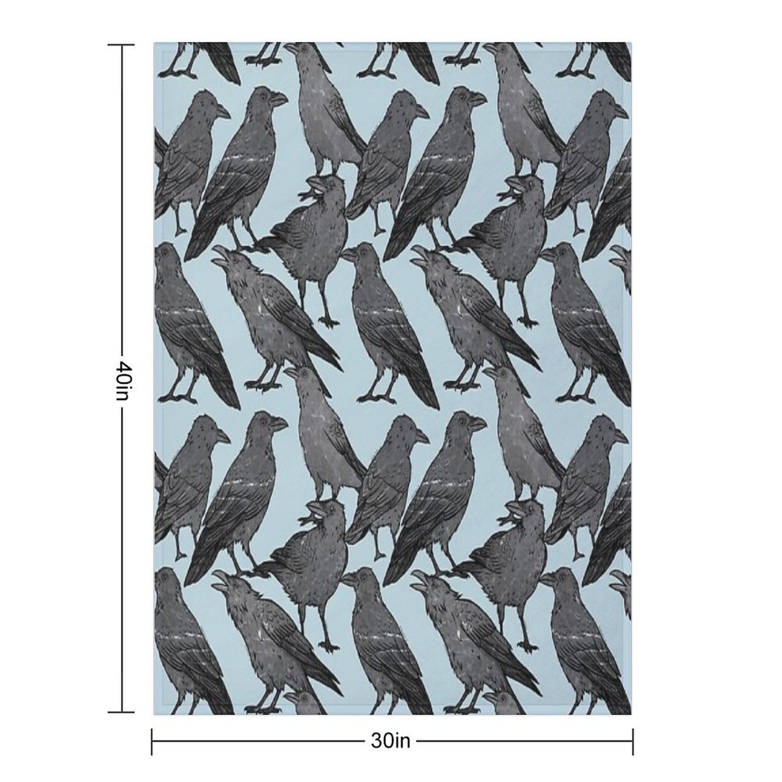 Cute Crow Pattern All-season Throw Blanket