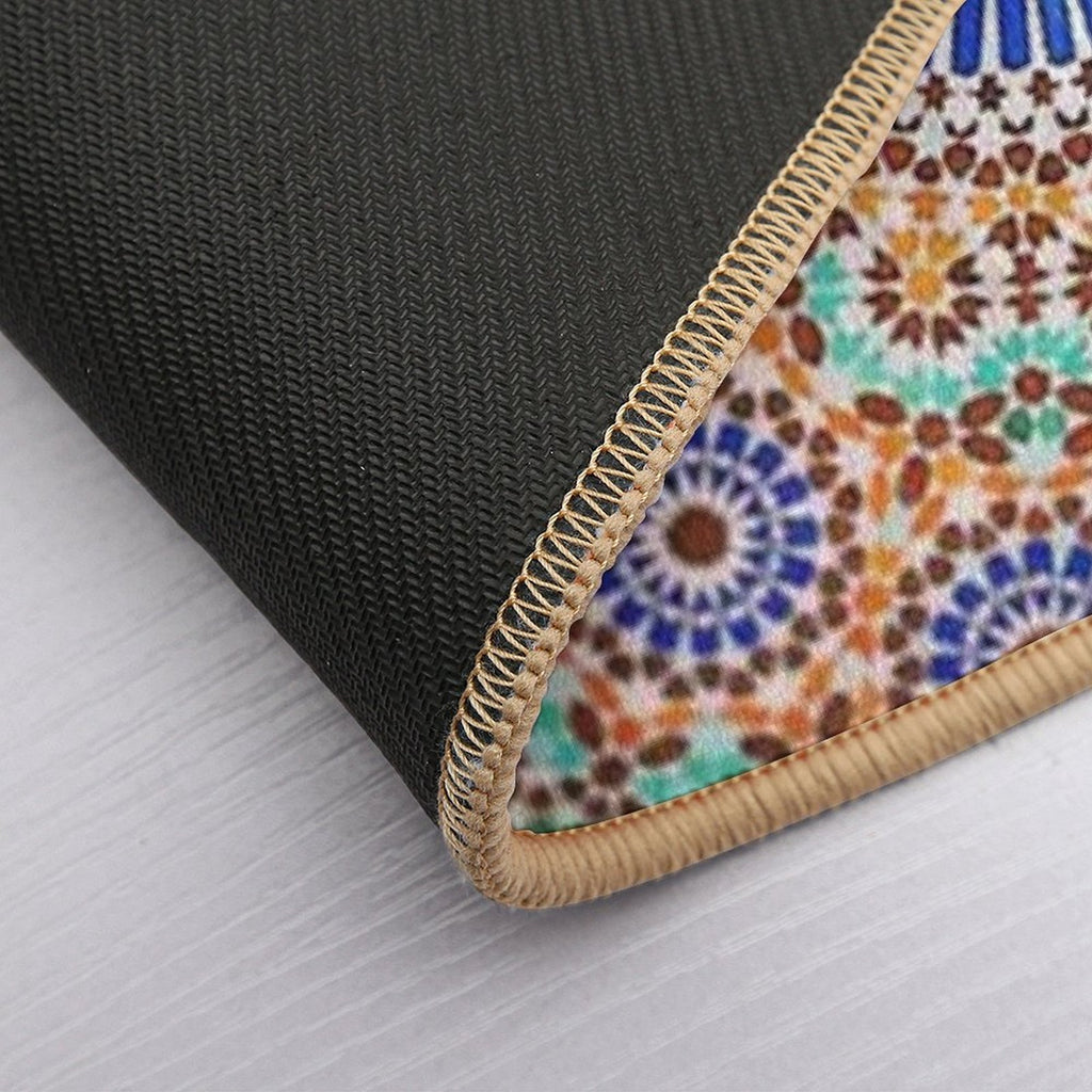 Zellige Moroccan Mosaic Tilework, Traditional Moroccan Art  Easy Maintenance Bath Mat