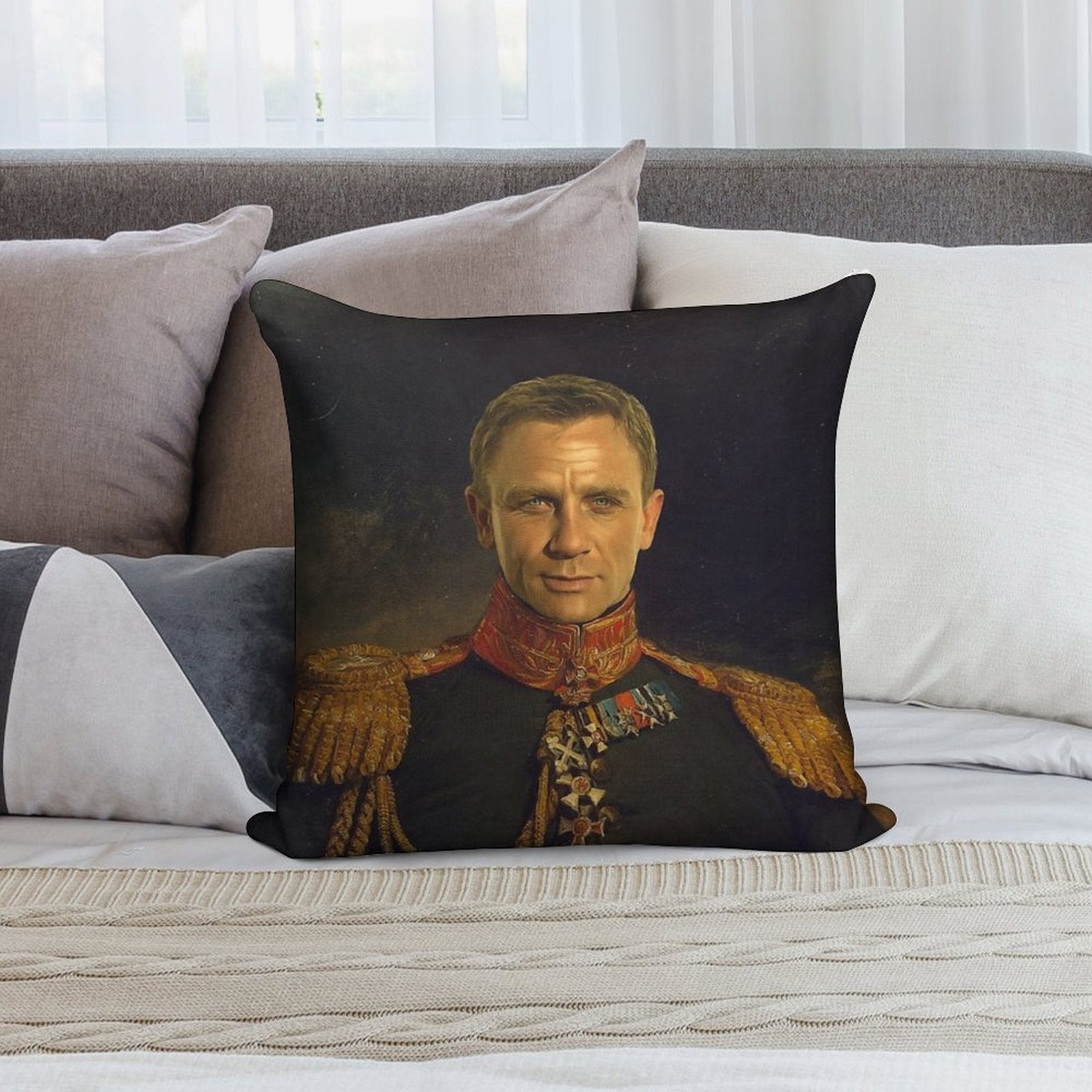 Daniel Craig - Replaceface Soft Durable Construction Throw Pillow