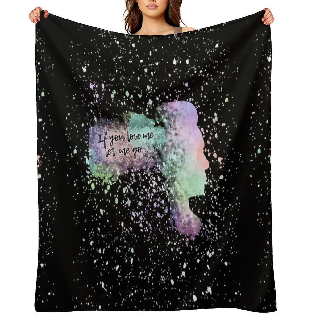 If You Love Me Rainbow Splatter Paint Versatility Throw Blanket
