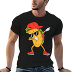 Dabbing Tacos Dab Cinco De Mayo Mexican Boys Toddlers Kids  Rolled Sleeves T-Shirt