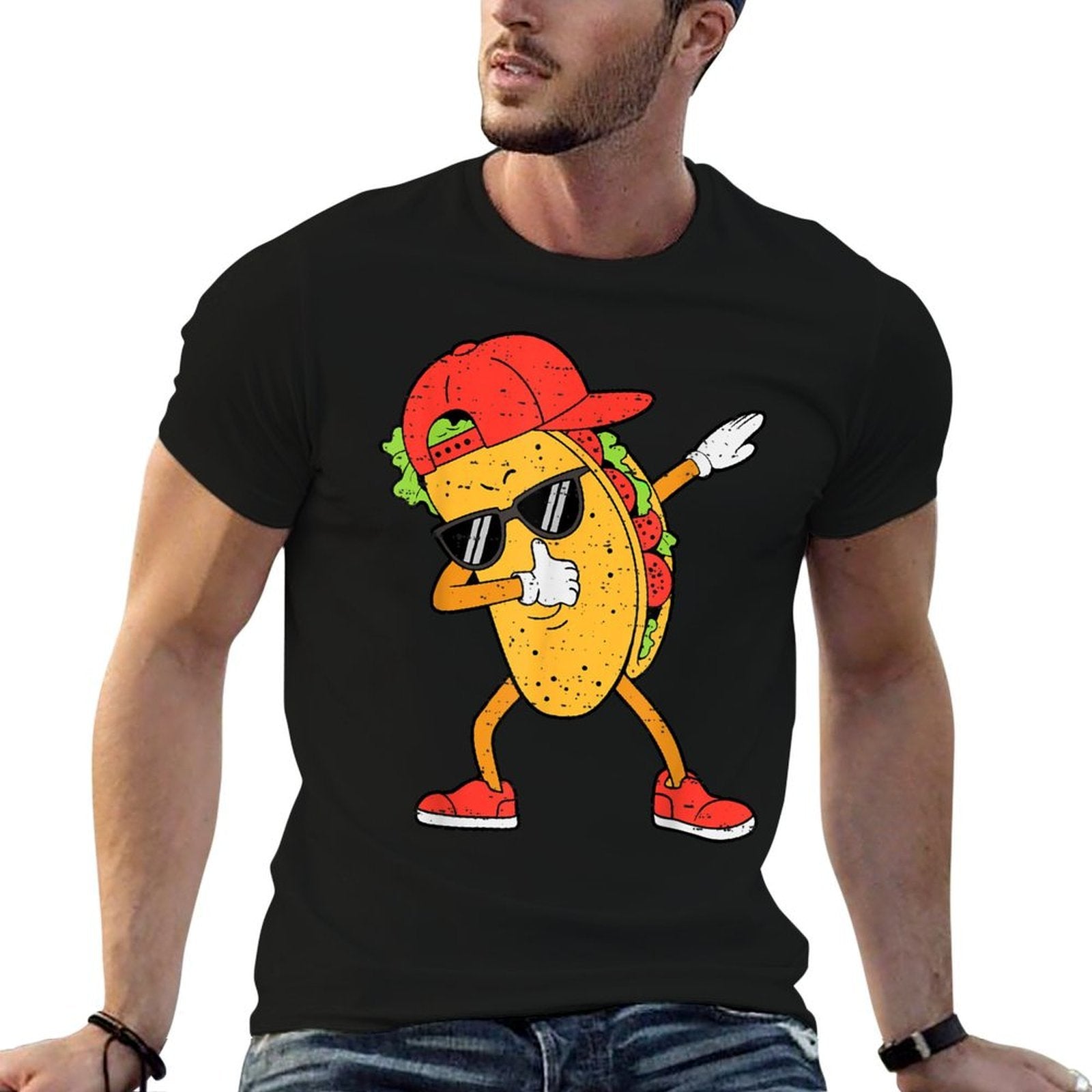 Dabbing Tacos Dab Cinco De Mayo Mexican Boys Toddlers Kids  Rolled Sleeves T-Shirt