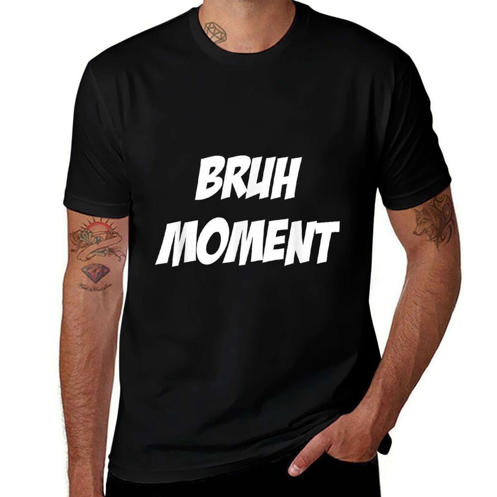Bruh Moment Funny Meme Tshirt  Eco-friendly Material T-Shirt