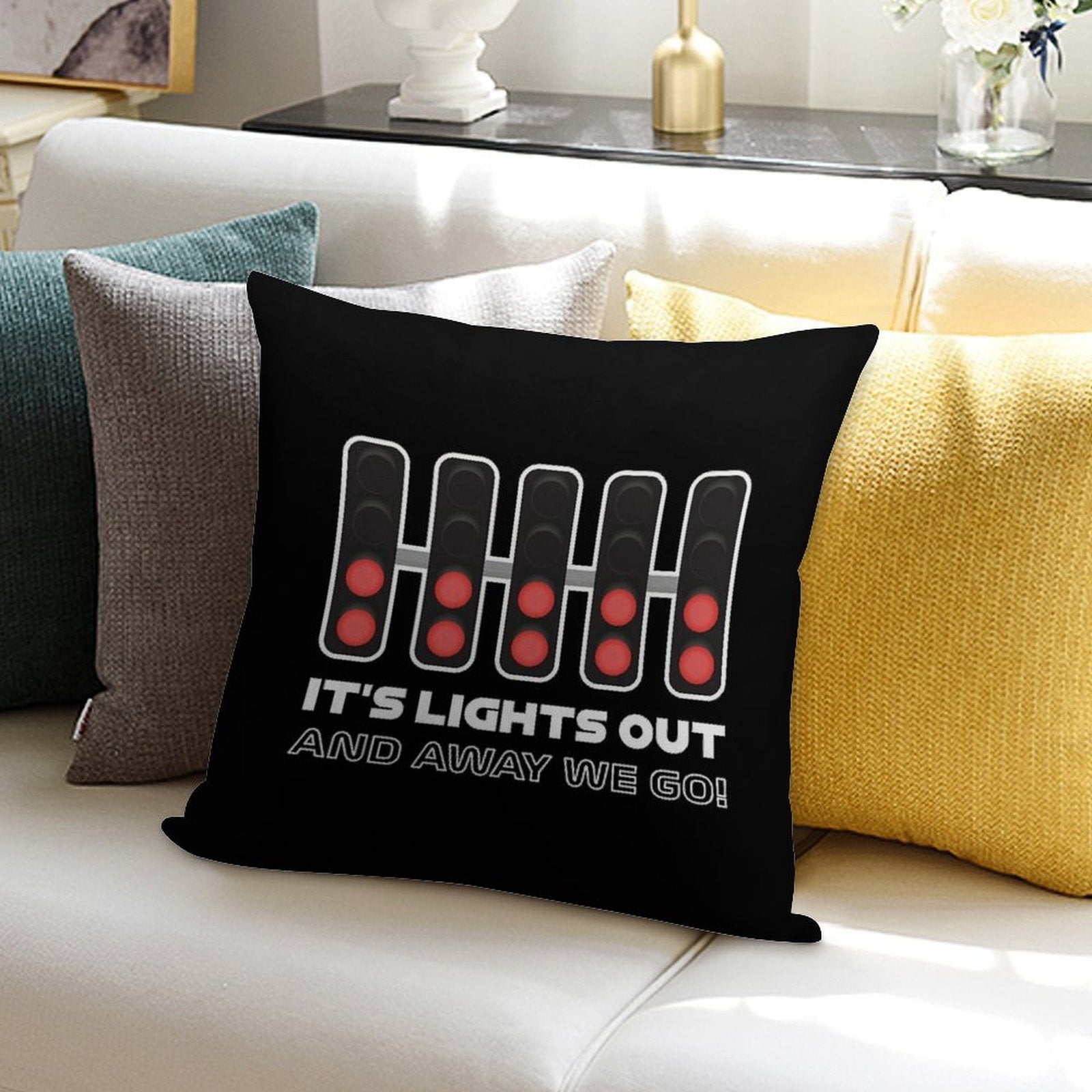 It's Lights Out And Away We Go! - Classy Version Soft Multiple Sizes Throw Pillow