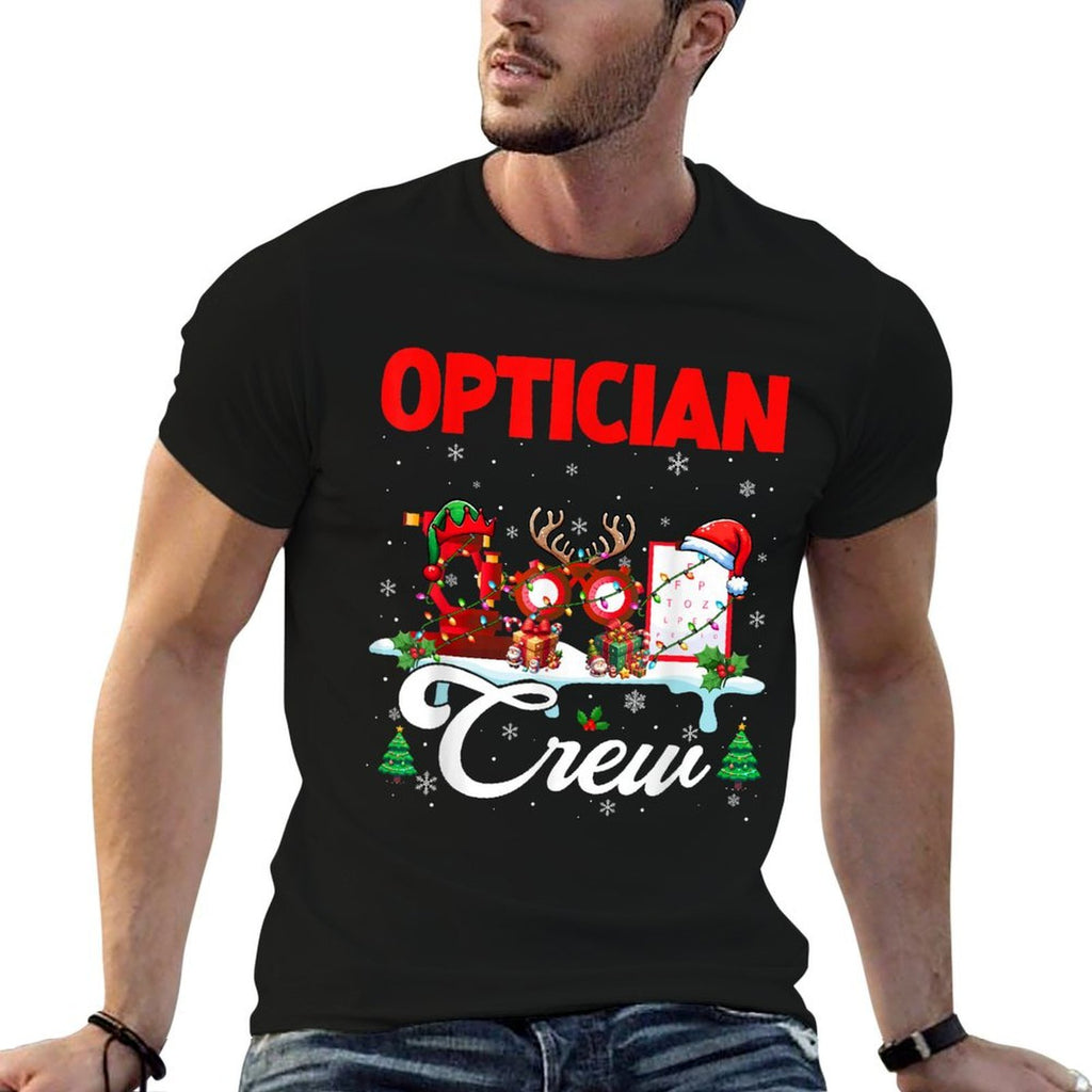 Optician Crew Christmas Santa Reindeer Elf Tools Job Team  Slim-fit Cut T-Shirt