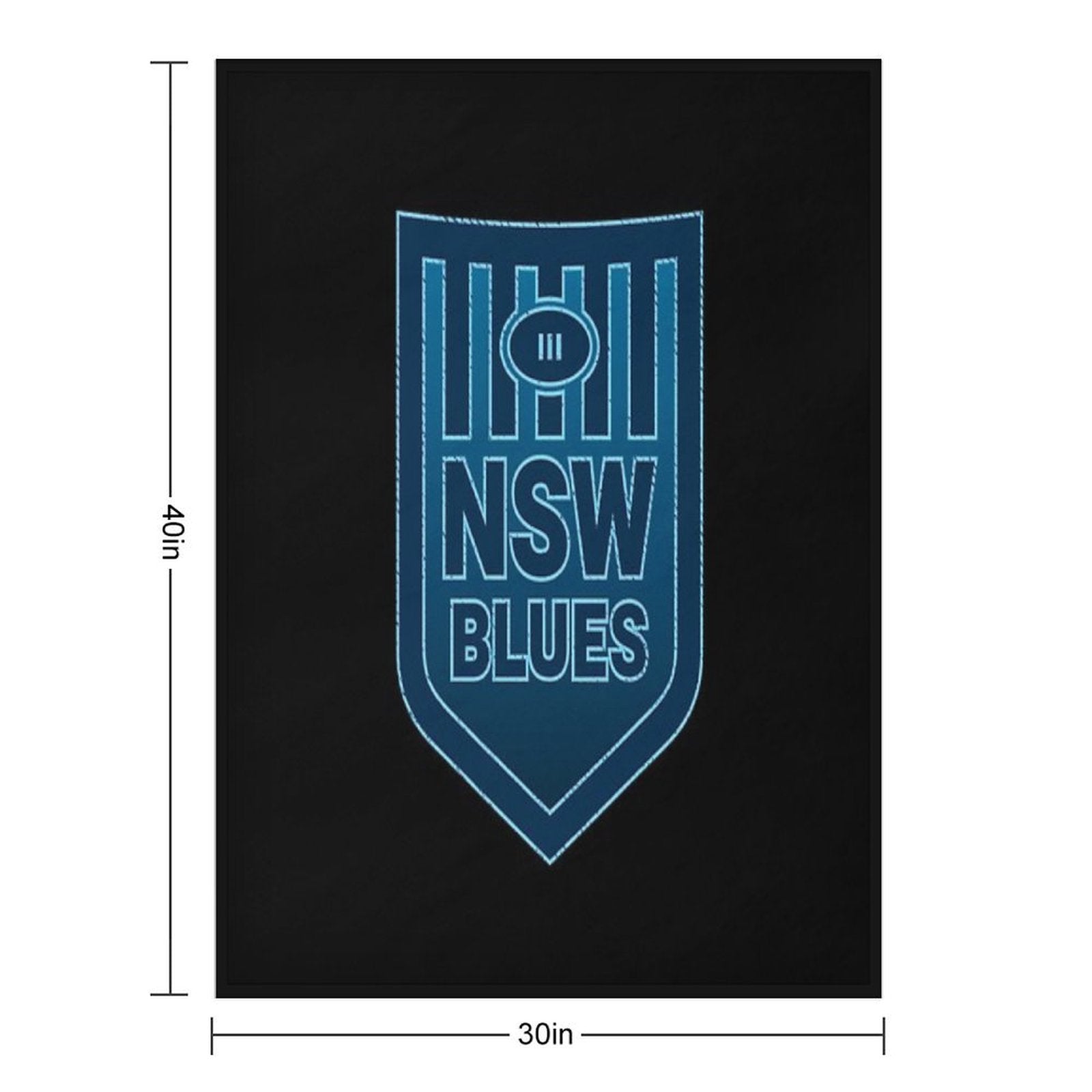 NSW State of Origin Machine-washable Throw Blanket