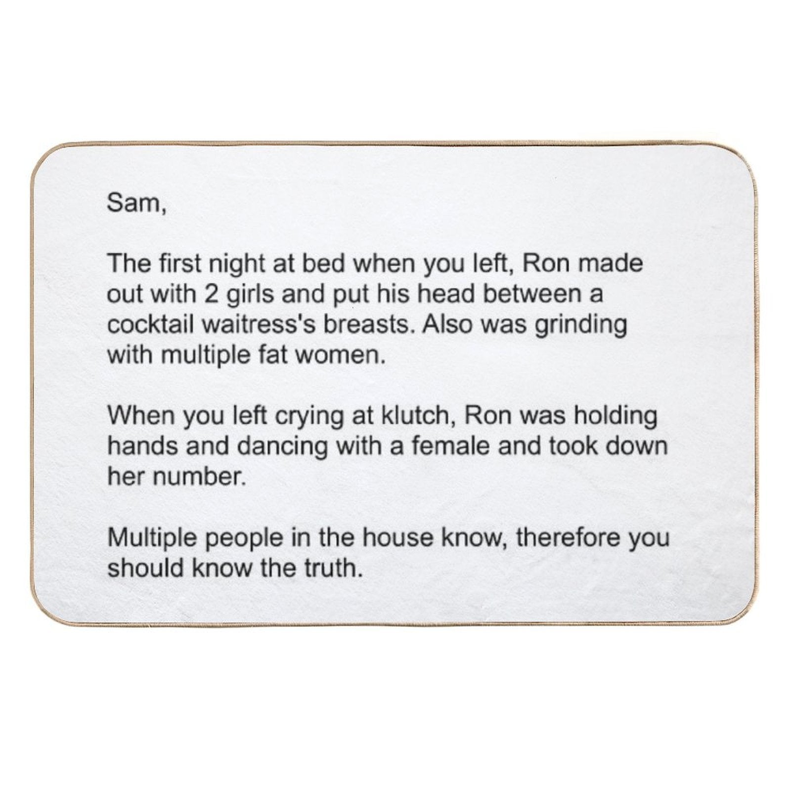 The Note  Eco-Friendly Bath Mat