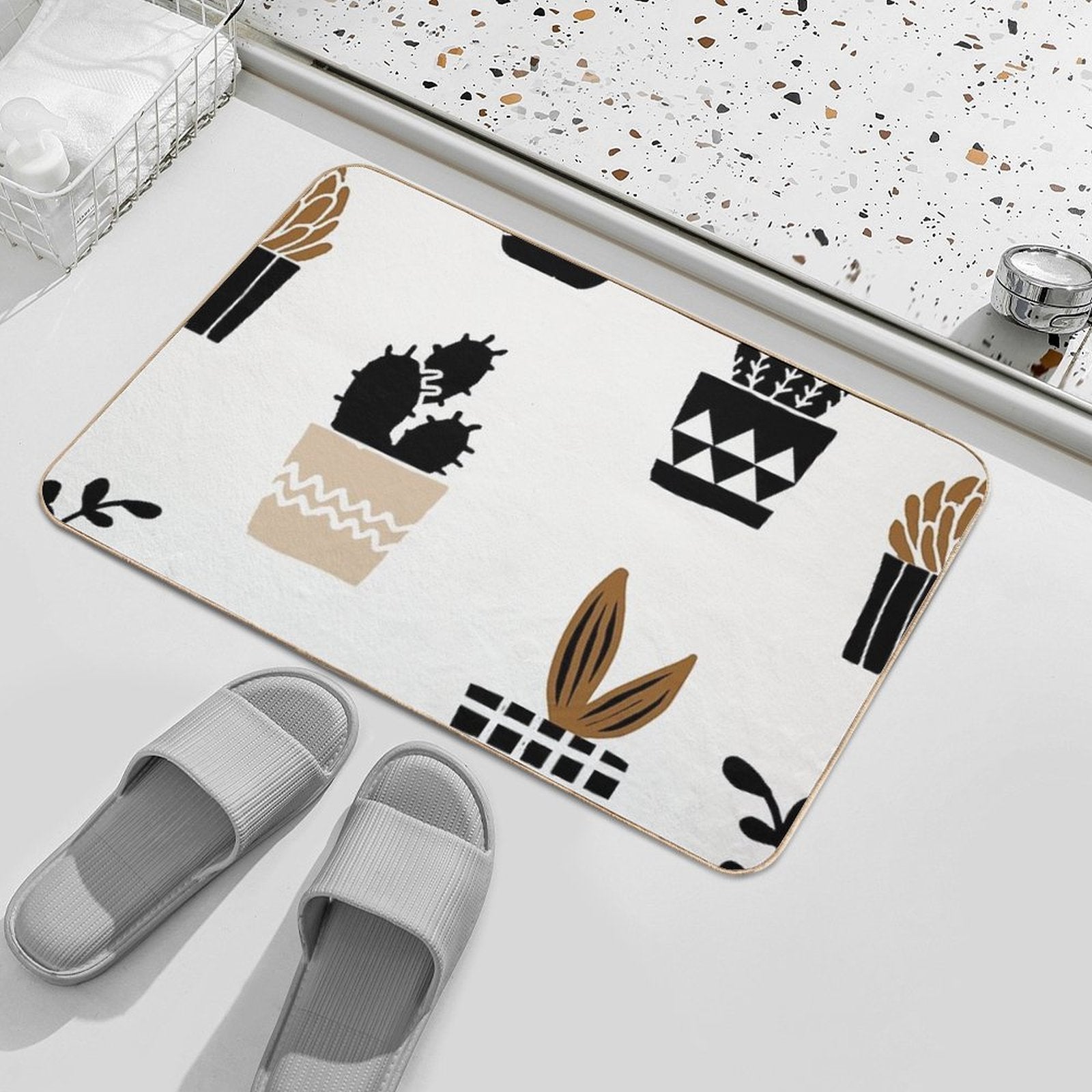 Assorted Cactus Pattern  Non-Slip Bath Mat