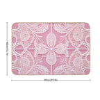 Pink Lace  Easy Maintenance Bath Mat