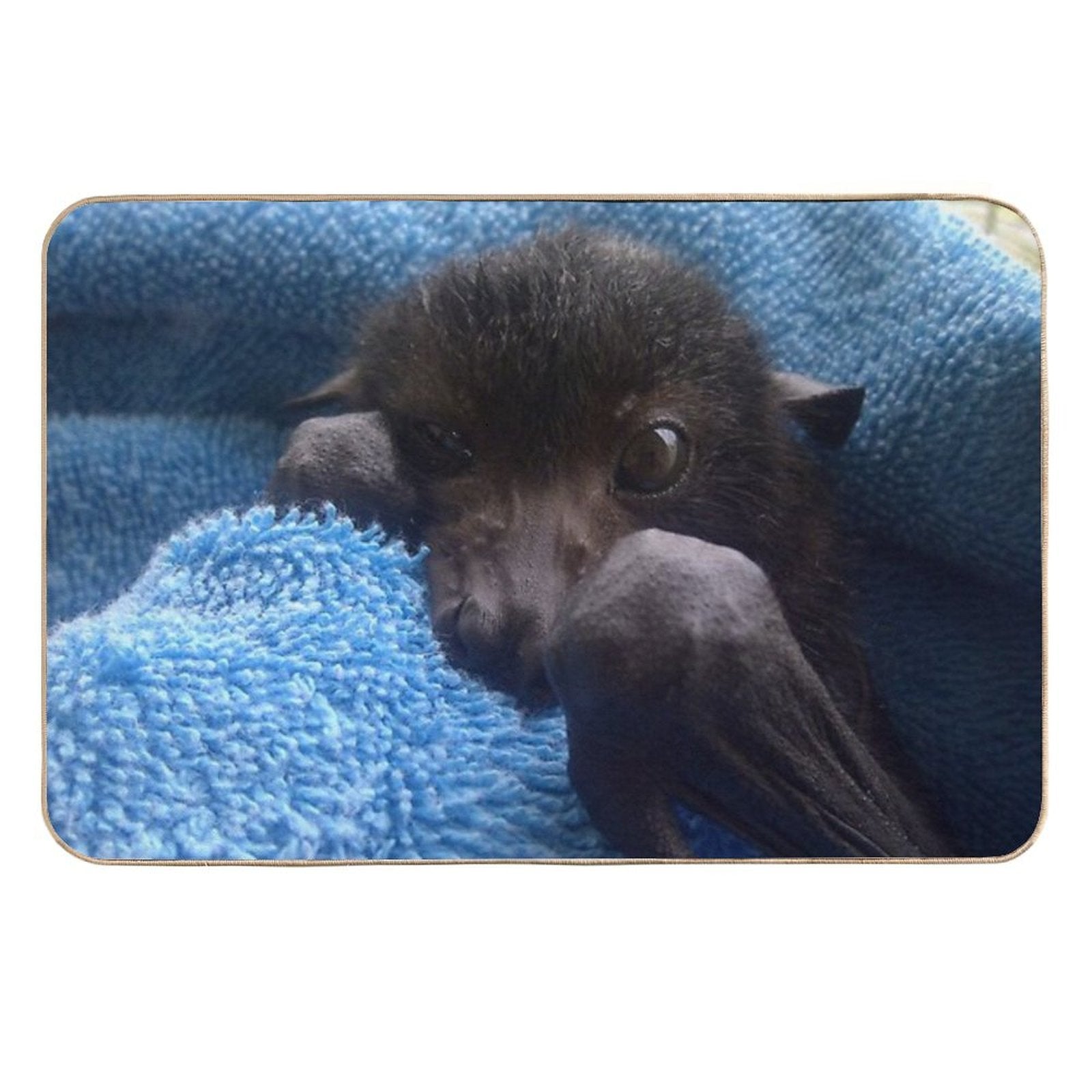 Baby Bat Blue Hugs.  Odorless Bath Mat