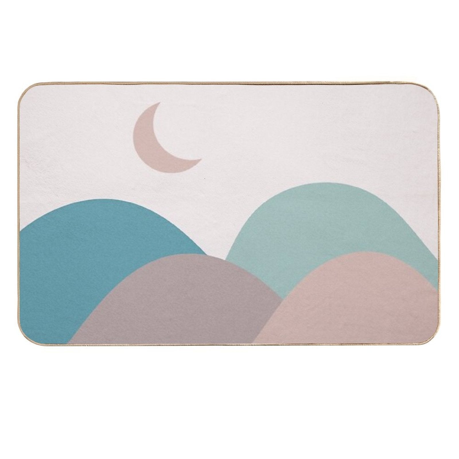 Modern Minimalist Aesthetic Landscape - Neutral 03  Anti-Trip Bath Mat