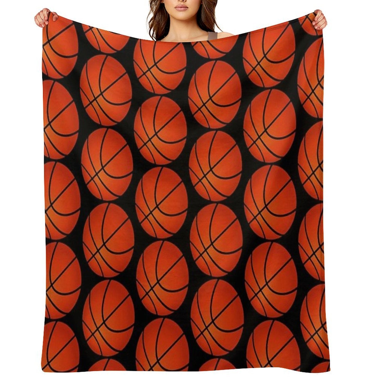 Sports Basketball Wrinkle-free Throw Blanket