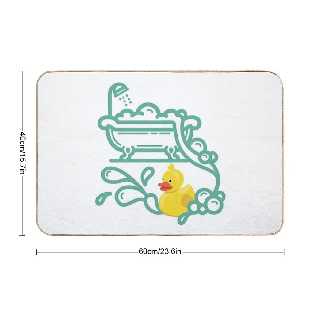 CUTE RUBBER DUCK SPLISH SPLASH BATH TIME  Slip-Resistant Bath Mat