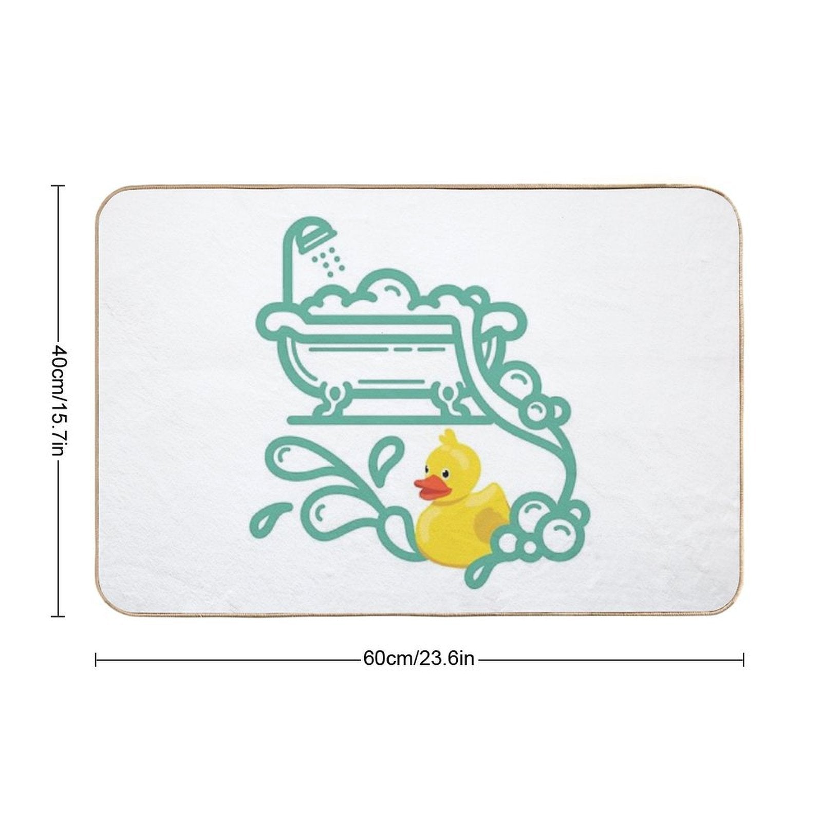 CUTE RUBBER DUCK SPLISH SPLASH BATH TIME  Slip-Resistant Bath Mat