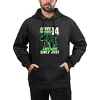 Level 14 Unlocked Awesome Since 2011 14th Birthday Gaming Customizable Surface Hoodie