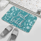 Bad Bitch—Teal  Fade-Resistant Bath Mat