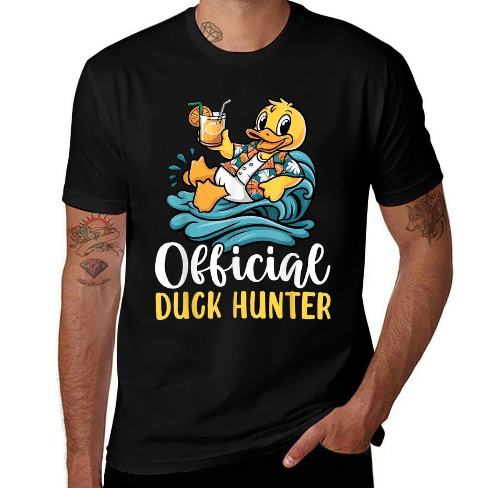 Duck Cruise Boat Funny Rubber Duck Hunting Squad  Eco-friendly Material T-Shirt