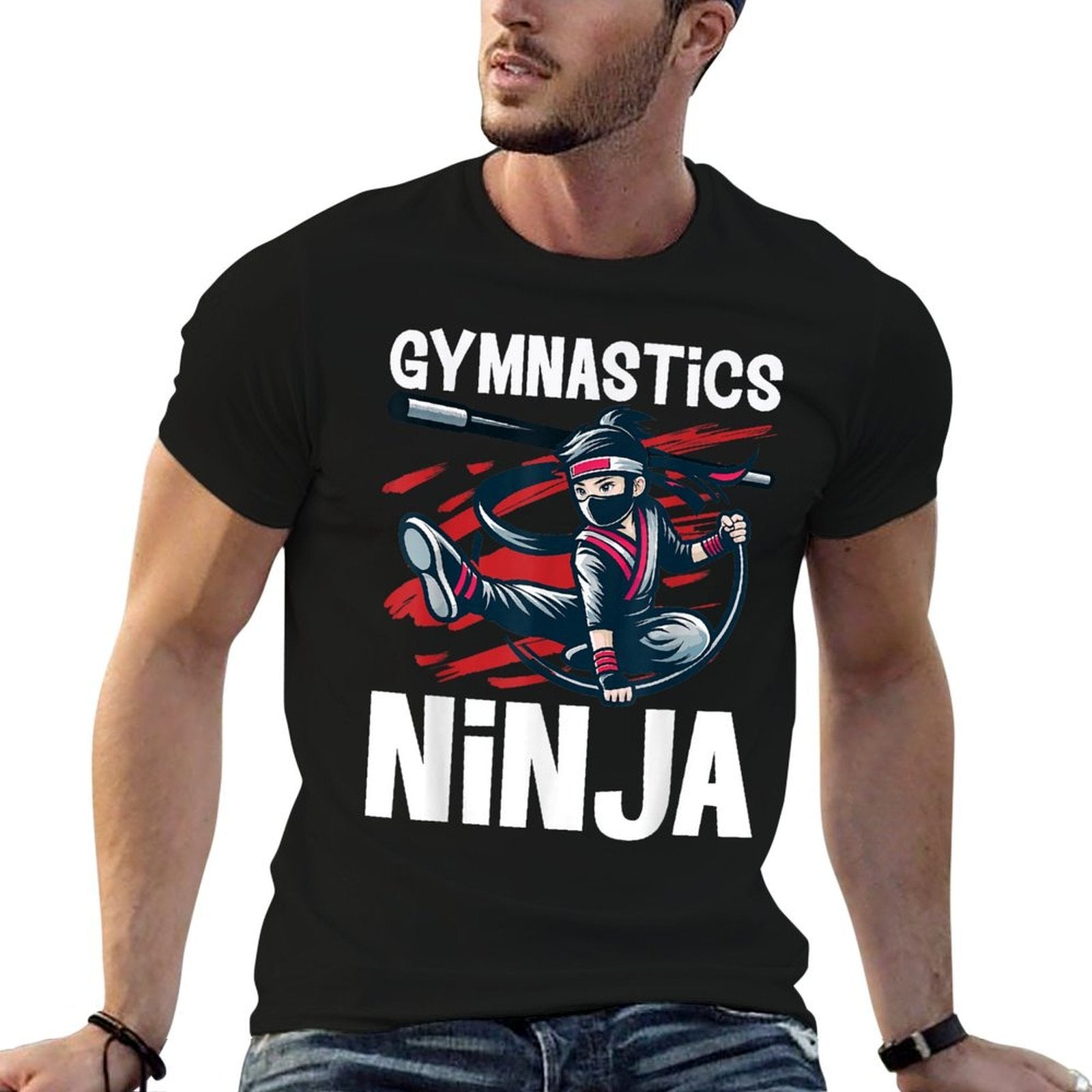Gymnastics Ninja Boy Funny Sports Comfortable T-Shirt