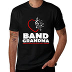 Funny Marching Band Grandma Music Lover Percussion Mom Gift  Wrinkle-resistant T-Shirt