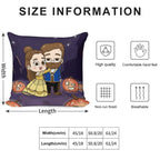 Pibu-beauty And Beast - Pibubear Soft Ultra-Soft Texture Throw Pillow