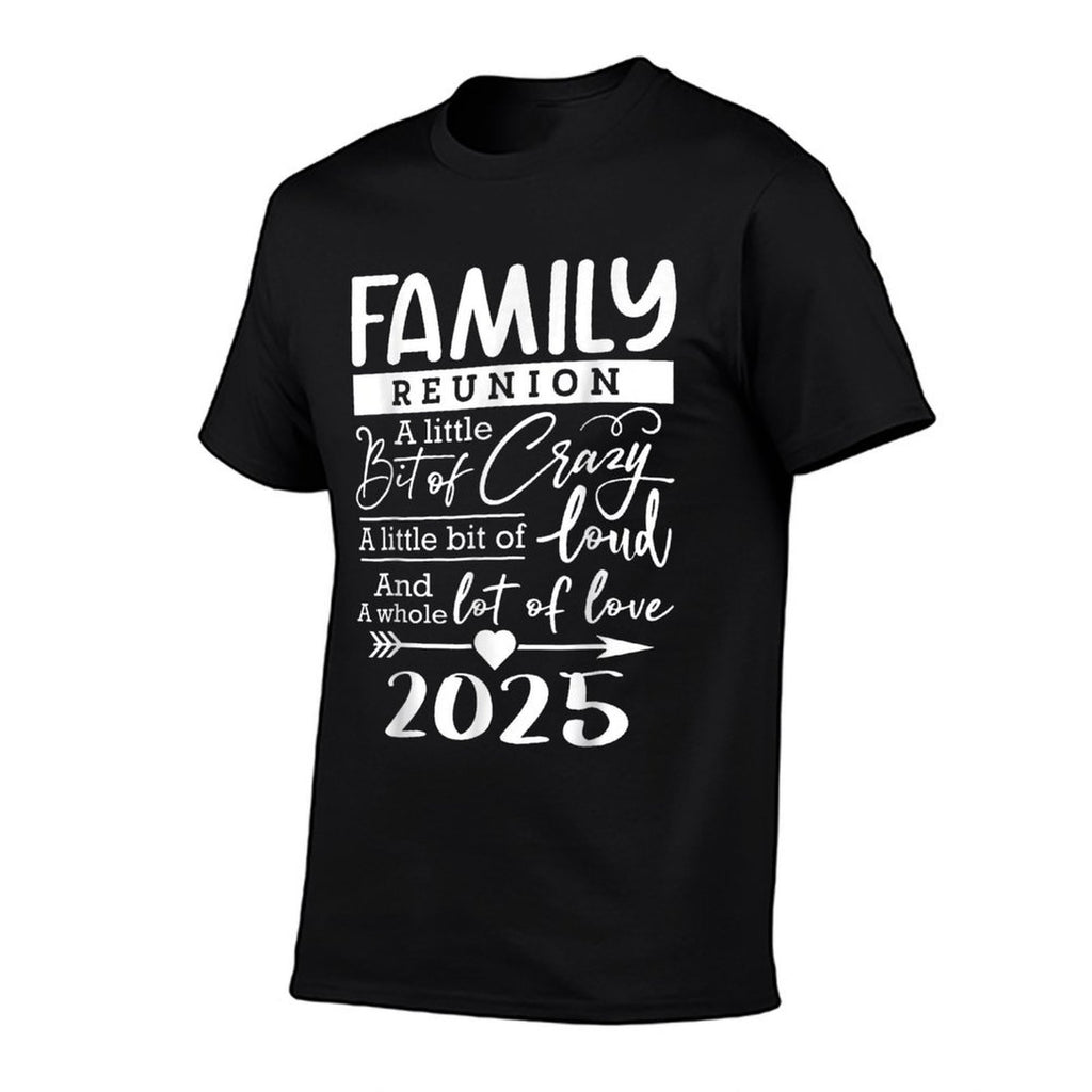 Retro 2025 Family Reunion A Little Bit Of Crazy Funny Family  Trendy Pattern T-Shirt