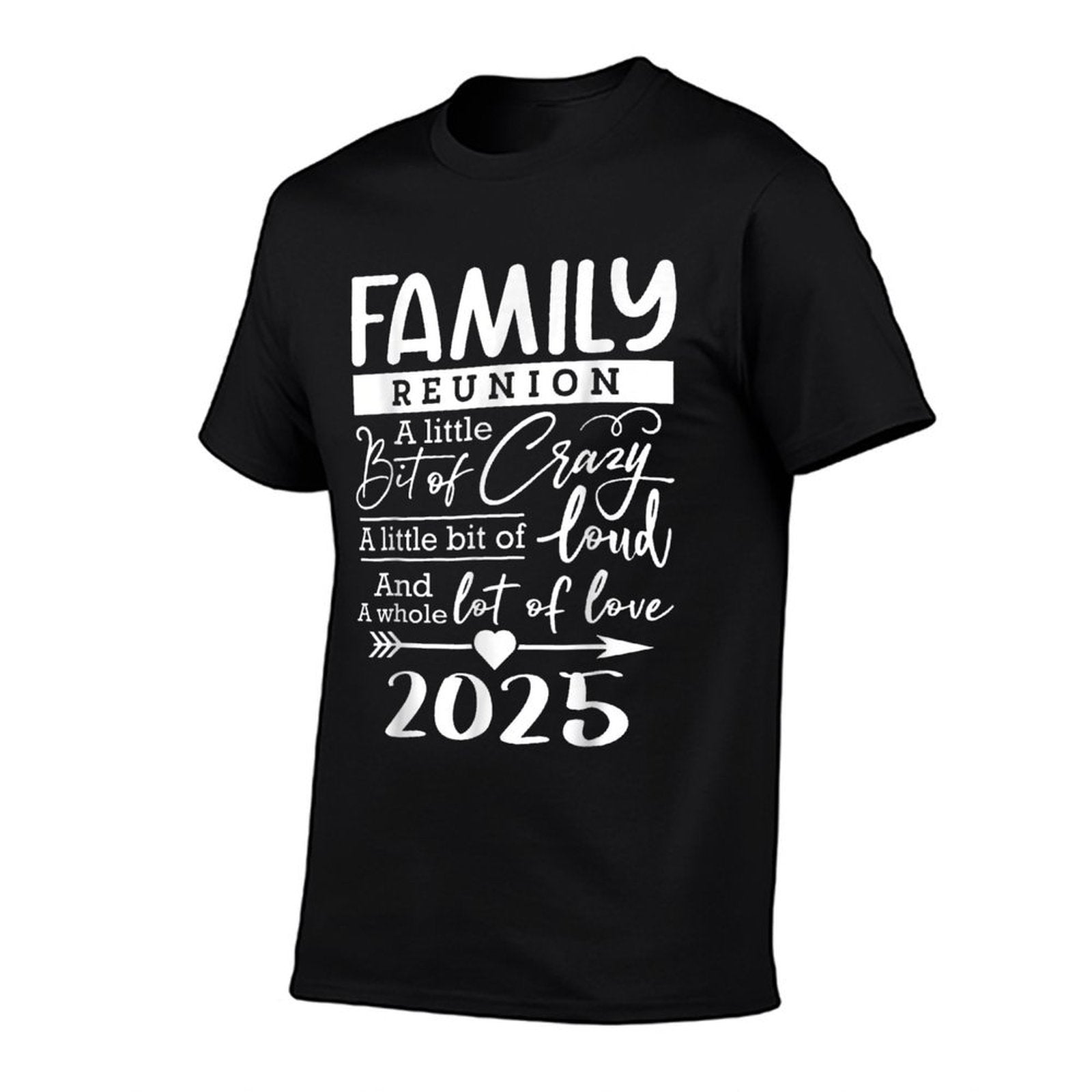Retro 2025 Family Reunion A Little Bit Of Crazy Funny Family  Trendy Pattern T-Shirt