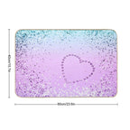 UNICORN Girls Heart #9 (Photo of Glitter Only - Not Reflective)  Dirt-Trapping Bath Mat
