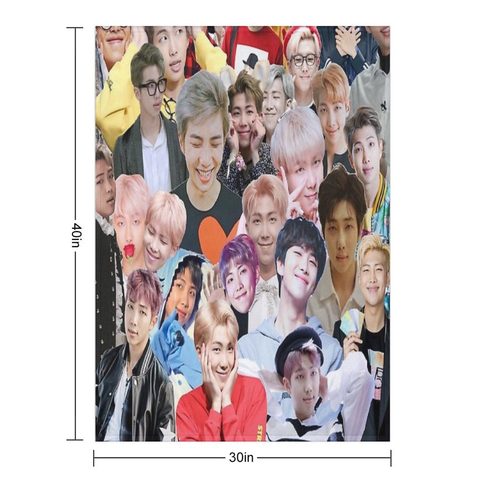 RM BTS Collage Anti-pilling Throw Blanket