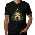 Golden-Retriever-Puppy in Christmas Tree  Lightweight T-Shirt